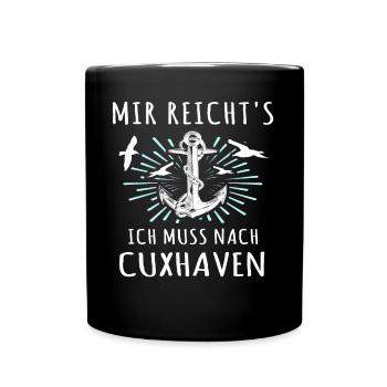 Cuxhaven Nordsee Cuxhavener - Tasse einfarbig - Schwarz - Vorne
