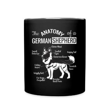 Definition Animal Pet Anatomy Of German Shepherd - Full Colour Mug - black - Front