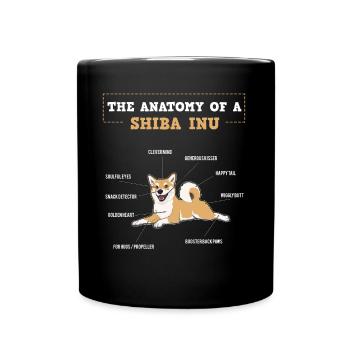 Definition Animal Pet Anatomy Of Shiba Inu - Tasse einfarbig - Schwarz - Vorne