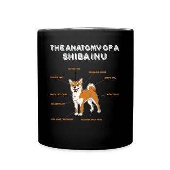 Définition Animal Animal Anatomie de chien de compagnie de Shiba Inu - Mug uni - noir - Devant