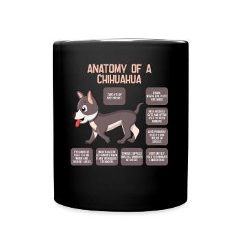 Définition Animal Animal Anatomie du chien Chihuahua - Mug uni - noir - Devant