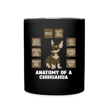 Definition Animal Pet Dog Anatomy Of Chihuahua - Tasse einfarbig - Schwarz - Vorne