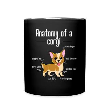 Definition Animal Pet Anatomy Of Corgi Dog - Tasse einfarbig - Schwarz - Vorne