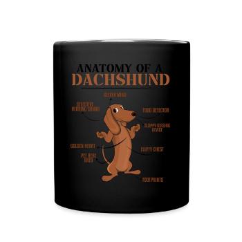 Définition Animal Animal Anatomie du chien teckel - Mug uni - noir - Devant