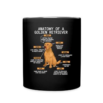 Definition Animal Pet Anatomy Of Retriever Dog - Tasse einfarbig - Schwarz - Vorne
