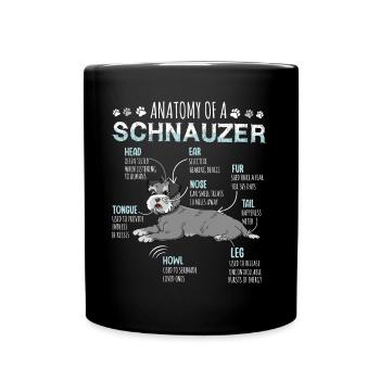 Definition Animal Pet Anatomy Of Schnauzer Dog - Tasse einfarbig - Schwarz - Vorne