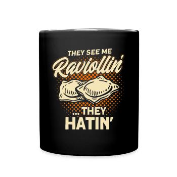 Noodles Noodle Lover Ravioli Cadeau - Mug uni - noir - Devant