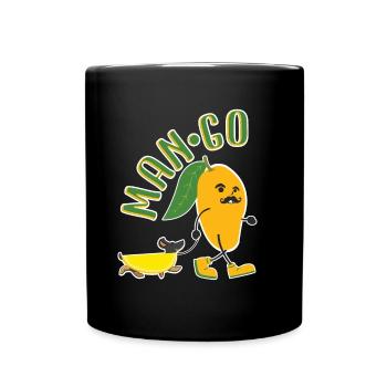 Funny Mango Dachshund - Cool Man Go Design - Full Colour Mug - black - Front