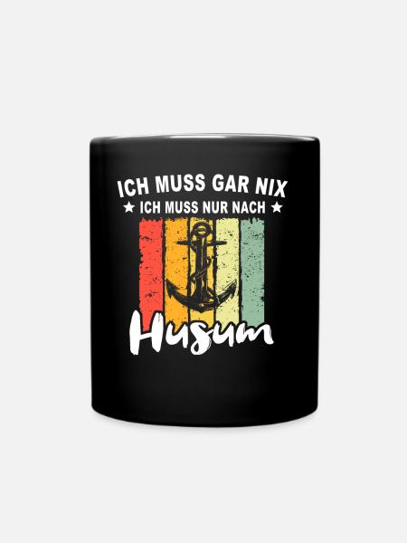 Husum Nordsee Husumer - Tasse einfarbig - Schwarz