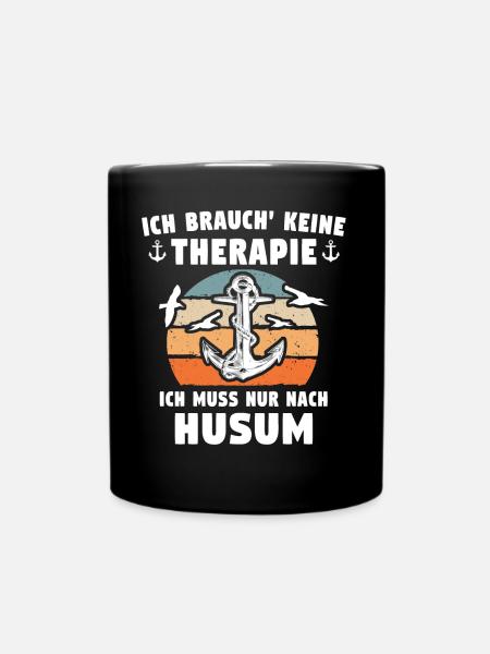Husum Nordsee Husumer - Tasse einfarbig - Schwarz
