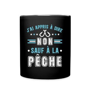 Pêcheur idée cadeau Pêche Citations Humour passion - Mug uni - noir - Devant