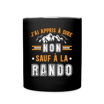 Randonnée Idée cadeau randonneur humour - Mug uni - noir - Devant