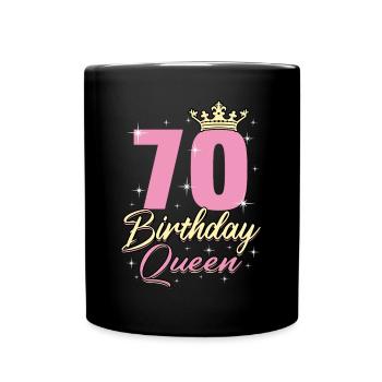 Anniversaire Reine 70 - Mug uni - noir - Devant