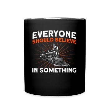 Model Railway Train Locomotives Gift - Full Colour Mug - black - Front