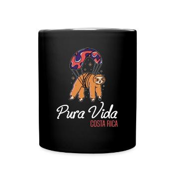Pura Vida Costa Rica Sloth Parachute Vol - Mug uni - noir - Devant