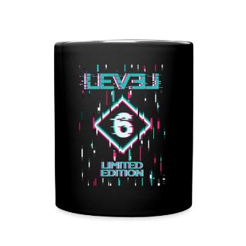 Birthday Level 6 Gaming Limited Edition Gamer - Full Colour Mug - black - Front