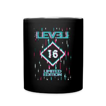 Anniversaire Niveau 16 Gaming Édition Limitée Gamer - Mug uni - noir - Devant