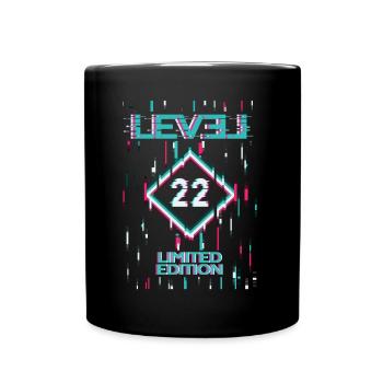 Geburtstag Level 22 Gaming Limited Edition Gamer - Tasse einfarbig - Schwarz - Vorne