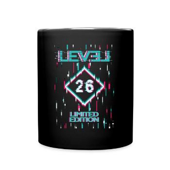 Geburtstag Level 26 Gaming Limited Edition Gamer - Tasse einfarbig - Schwarz - Vorne
