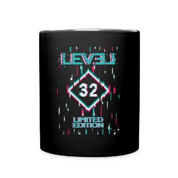 Geburtstag Level 32 Gaming Limited Edition Gamer - Tasse einfarbig - Schwarz - Vorne