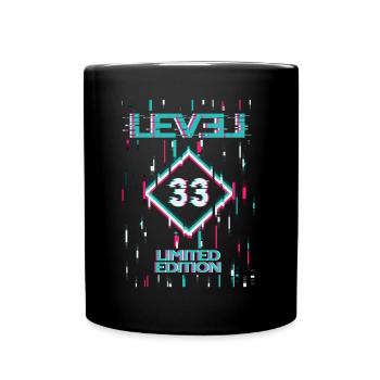 Geburtstag Level 33 Gaming Limited Edition Gamer - Tasse einfarbig - Schwarz - Vorne