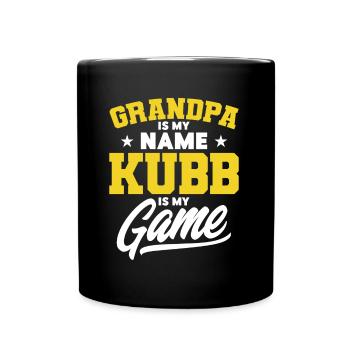 Kubb Opa Kubb ist mein Spiel Geschenk - Tasse einfarbig - Schwarz - Vorne