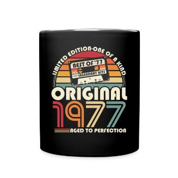 Original 1977 Vintage Vintage Retro Birthday - Full Colour Mug - black - Front