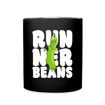 Funny Scarlet Runner Bean Cool Runner Beans Gift - Full Colour Mug - black - Front