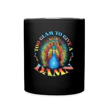 Colorful Peacock - Full Colour Mug - black - Front