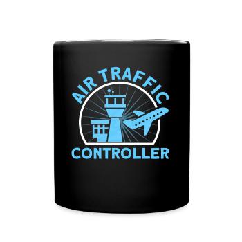 Contrôle de la circulation aérienne Contrôleur de la circulation aérienne Cadeau de l’aéroport - Mug uni - noir - Devant