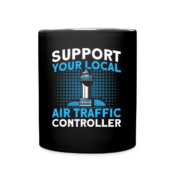 Cadeau d’aéroport de contrôle de la circulation aérienne - Mug uni - noir - Devant