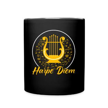Harpiste Harpiste Joueur De Harpe Professeur Orchestre - Mug uni - noir - Devant