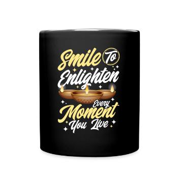 Diwali Hindus Sikh Fest der Lichter Geschenk - Tasse einfarbig - Schwarz - Vorne
