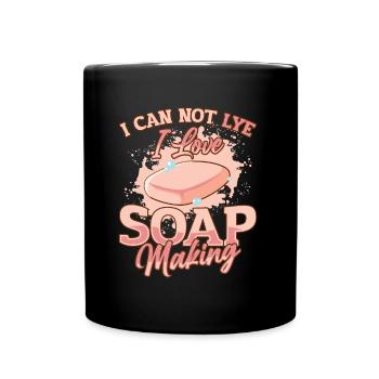 I Cannot Lye I Love Soap Making - Full Colour Mug - black - Front
