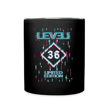 Birthday Level 36 Gaming Limited Edition Gamer - Full Colour Mug - black - Front