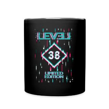 Birthday Level 38 Gaming Limited Edition Gamer - Full Colour Mug - black - Front