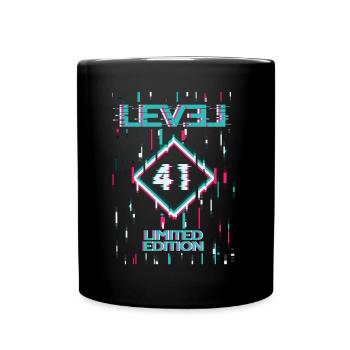 Birthday Level 41 Gaming Limited Edition Gamer - Full Colour Mug - black - Front