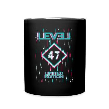 Birthday Level 47 Gaming Limited Edition Gamer - Full Colour Mug - black - Front