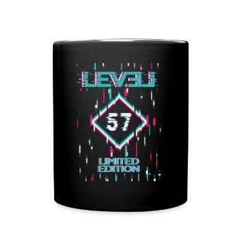 Birthday Level 57 Gaming Limited Edition Gamer - Full Colour Mug - black - Front