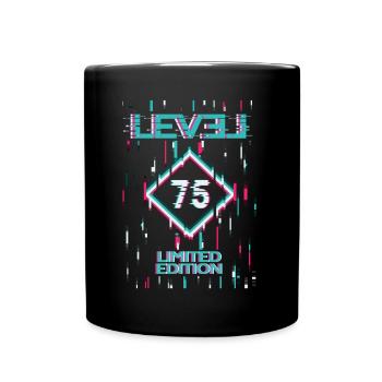 Anniversaire Niveau 75 Gaming Édition Limitée Gamer - Mug uni - noir - Devant