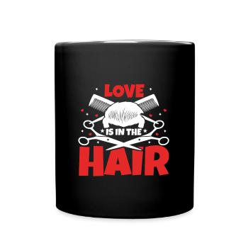 Love Is In The Hair - Tasse einfarbig - Schwarz - Vorne