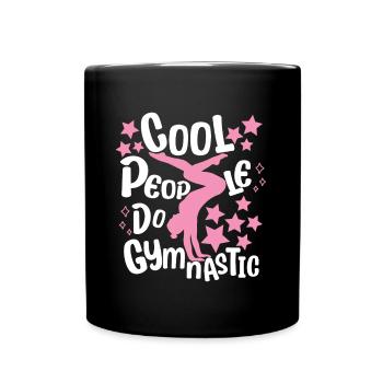 Gymnast Design Cool People Do Gymnastic Gift Idea - Full Colour Mug - black - Front