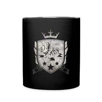Schach-Emblem - Tasse einfarbig - Schwarz - Vorne