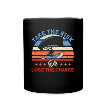 Kiteboarder Kitesurfer Kiten Kiteboard Geschenk - Tasse einfarbig - Schwarz - Vorne