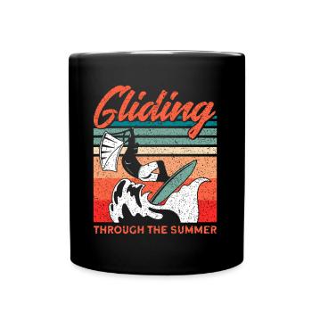 Kiteboarder Kitesurfer Kiten Kiteboard Geschenk - Tasse einfarbig - Schwarz - Vorne