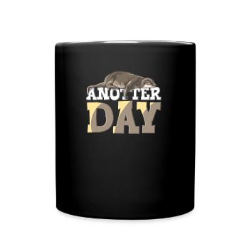 Otter-Wortspiel für Tierliebhaber - Tasse einfarbig - Schwarz - Vorne