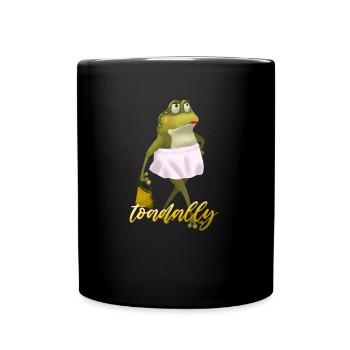 Kröten-Wortspiel für Tierliebhaber - Tasse einfarbig - Schwarz - Vorne