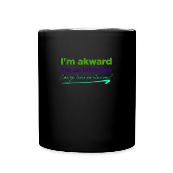 Introvertiertes Design für introvertierte Menschen - Tasse einfarbig - Schwarz - Vorne