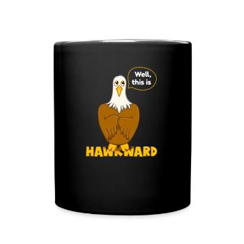 Hawk-Wortspiel für Tierliebhaber - Tasse einfarbig - Schwarz - Vorne