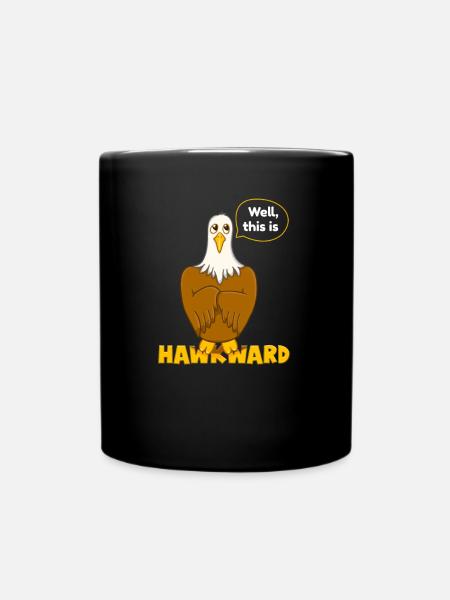 Hawk-Wortspiel für Tierliebhaber - Tasse einfarbig - Schwarz